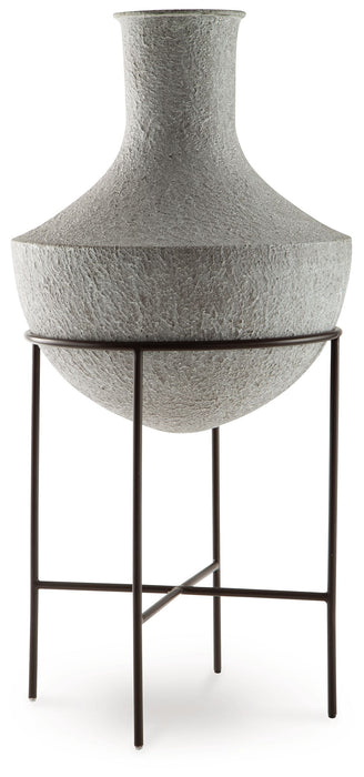 Estonbank - Vase - 30" - Distressed Cream