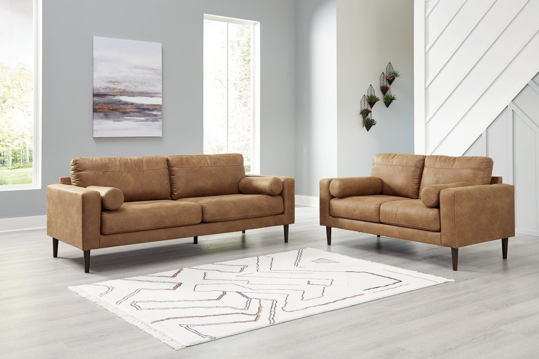 Telora - 2 Pc. - Sofa, Loveseat - Caramel