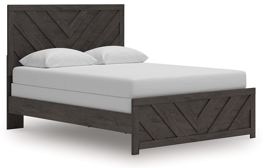Prendonea - Queen Panel Bed - Charcoal