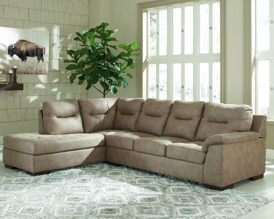 Maderla - Pebble - Left Arm Facing Corner Chaise 2 Pc Sectional