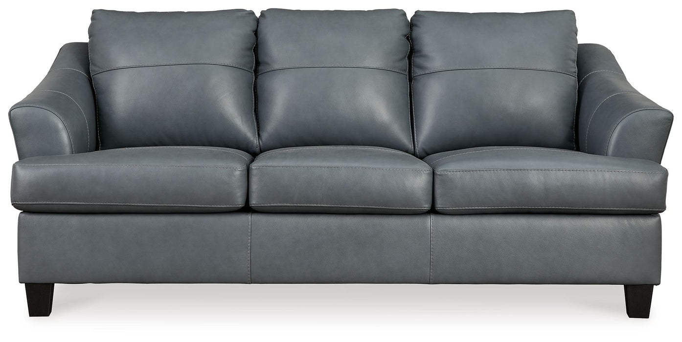 Genoa - Sofa - Leather Match - Steel
