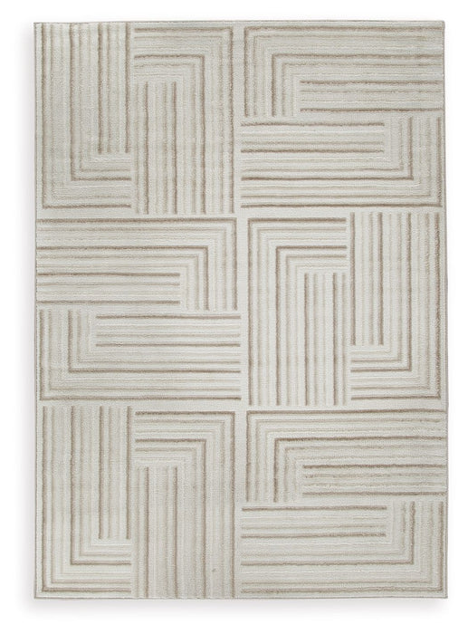 Darmondard - 5' x 7' Rug - Cream / Taupe