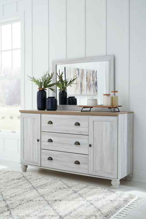 Haven Bay - Brown / Beige - Dresser, Mirror