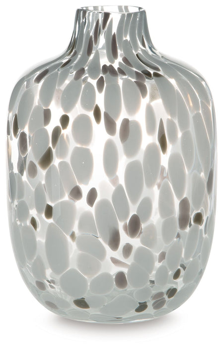 Keelton - Vase - 14" - White / Taupe / Pink