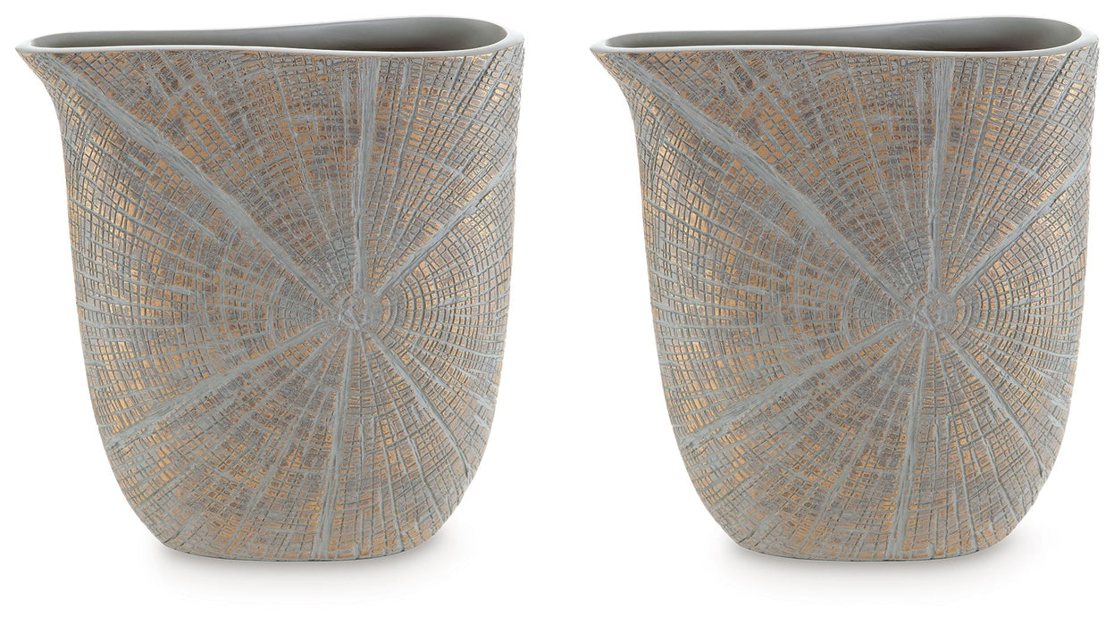 Ardenley - Vase (Set of 2) - Antique Gold Finish 10.5"