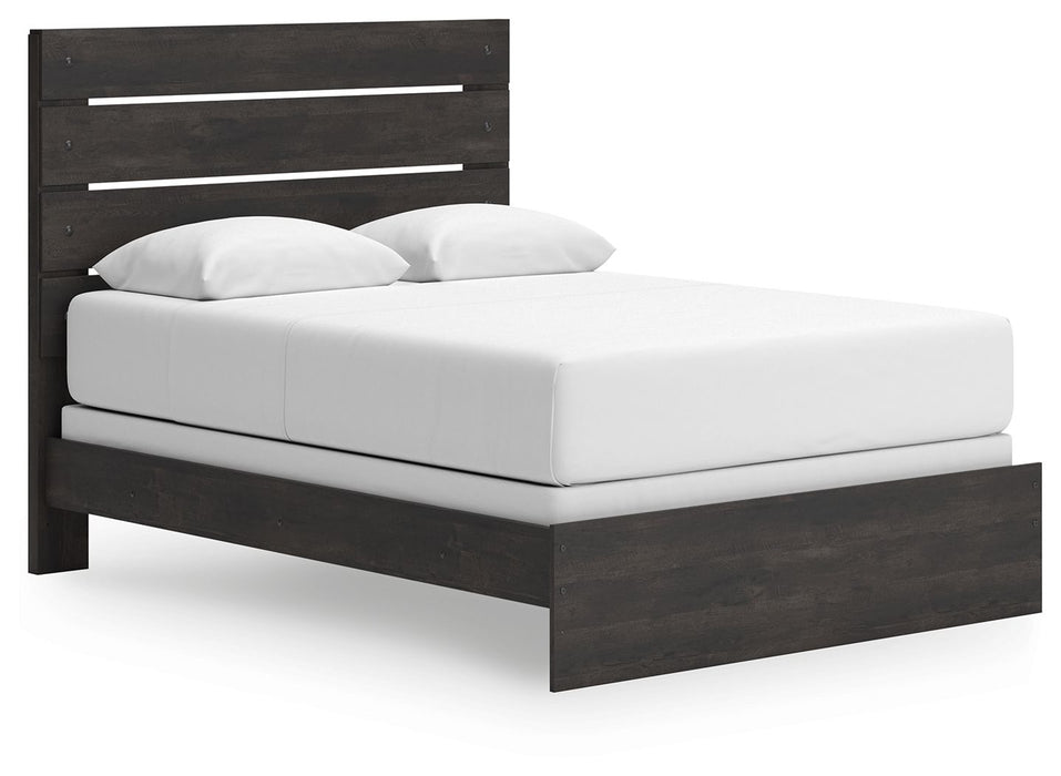Hollivern - Queen Panel Bed - Dark Gray