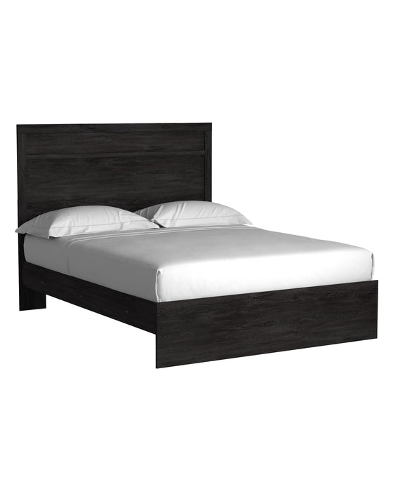 Belachime - Black - Queen Panel Bed