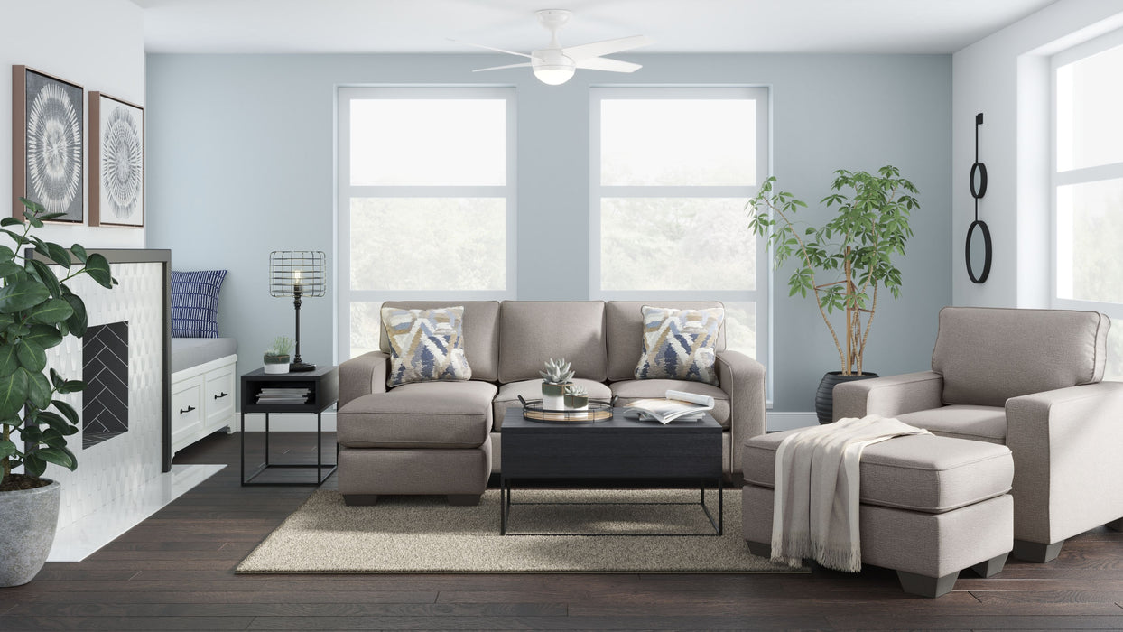 Greaves - Stone - 3 Pc. - Sofa Chaise, Chair, Ottoman