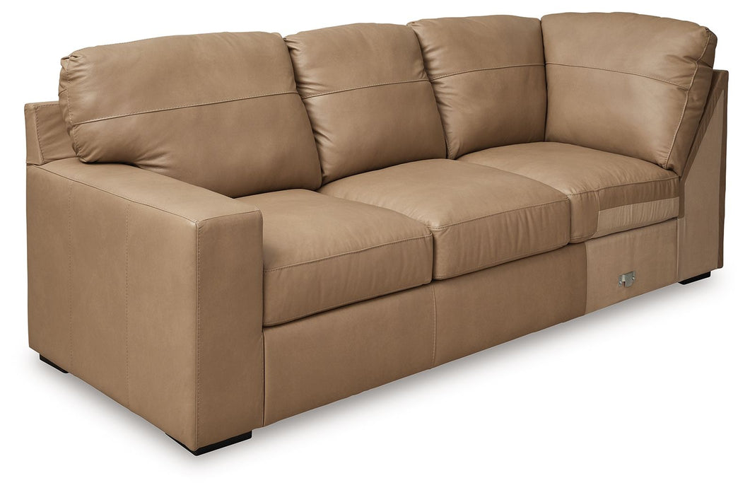 Bandon - Laf Sofa With Corner Wedge - Leather Match - Toffee